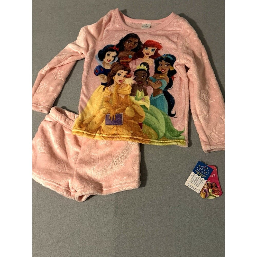 Disney Girls' Princess 2-Piece Fleece Pajamas Set Size 6 NWT Pink - Picture 1 of 5